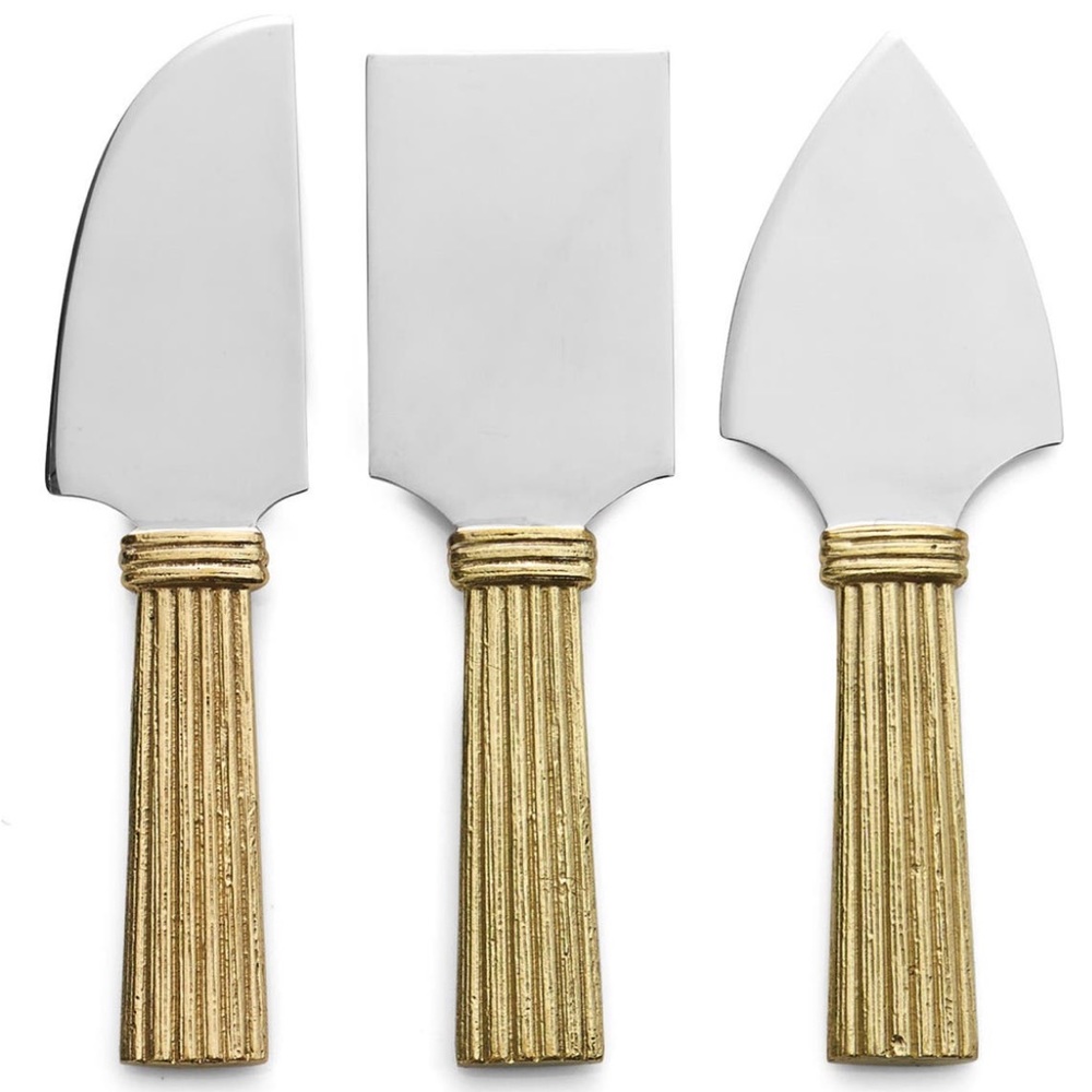 Michael Aram Wheat Cheese Knife Set Gold . New in box